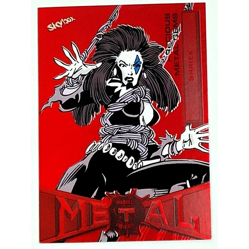 2022 UPPER DECK MARVEL METAL‎ UNIVERSE SPIDER-MAN - SHRIEK RED PMG #D/100